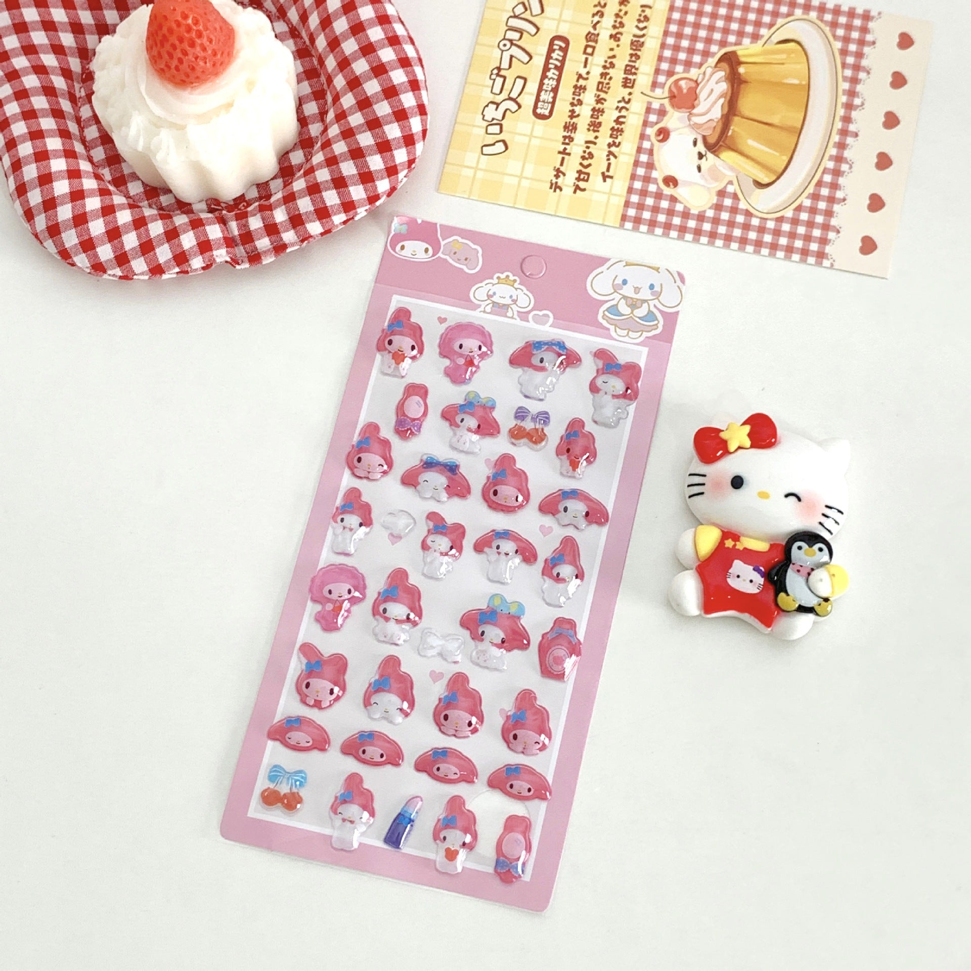 【Crystal Series】3D Healing DIY Decorative Stickers – My Melody Design(1 sheet))