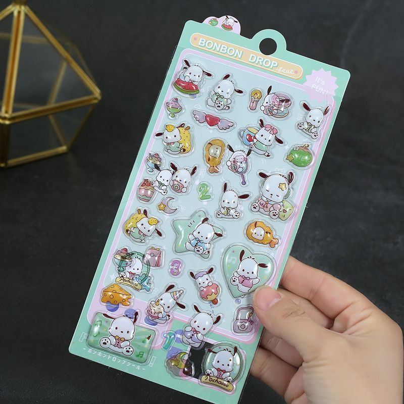 【BONBON DROP】3D Healing DIY Decorative Stickers – Pochacco Design