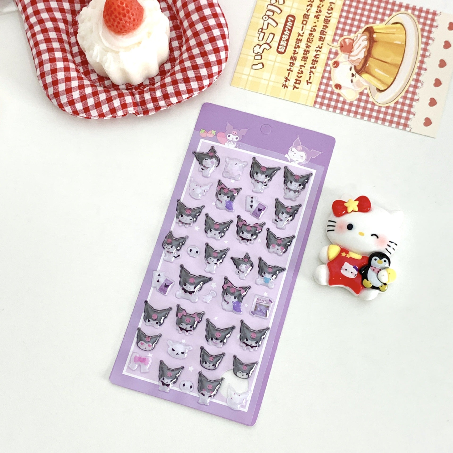 【Crystal Series】3D Healing DIY Decorative Stickers – Kuromi Design（1 sheet）